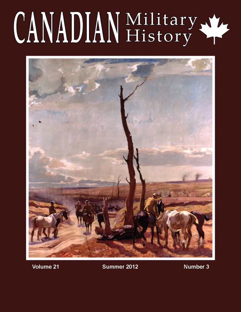 Canadian Military History cover, Summer 2012 issue